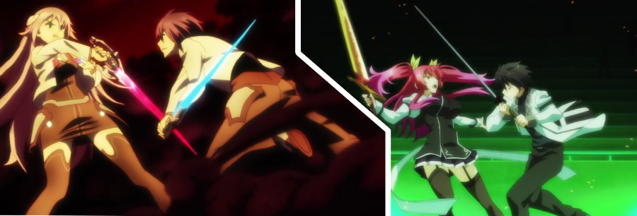 Ikki Kurogane(Rakudai Kishi no Eiyuutan) VS Ayato Amagiri(Gakusen